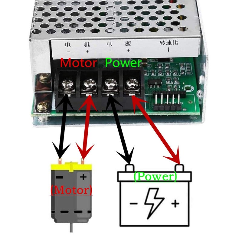 Puly PWM DC10-55V 12V 24V 36V 48V 60A PWM DC Motor Speed Controller Reversible Switch Set DC Brush Motor Tools Accessories Supplies - Image 5